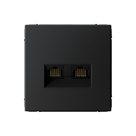 Розетка двойная компьютерная RJ45+RJ45, кат.6А, механизм, ARTGALLERY карбон  GAL001088 Systeme Electric Розетка двойная компьютерная RJ45+RJ45, кат.6А, механизм, ARTGALLERY карбон  GAL001088 Systeme Electric