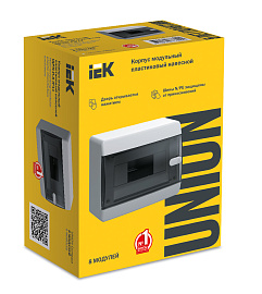 Бокс пластиковый ЩРН-П- 8 IP41 навесной UNION Compact черн. пр. дв. 170х218х103 UIC-KP12-N-08-41-K01 /уп.8шт/ IEK Бокс пластиковый ЩРН-П- 8 IP41 навесной UNION Compact черн. пр. дв. 170х218х103 UIC-KP12-N-08-41-K01 /уп.8шт/ IEK
