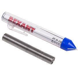 Припой с канифолью d=1.0 мм (олово 60%, свинец 40%) 20г колба-карандаш REXANT 09-3103 Припой с канифолью d=1.0 мм (олово 60%, свинец 40%) 20г колба-карандаш REXANT 09-3103