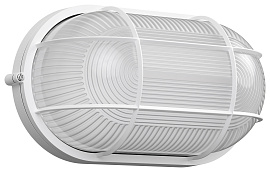 Светильник потолочный промышленный 1202 НПП большой овал белый с решеткой 1*100Вт Е27 IP54 IEK Светильник потолочный промышленный 1202 НПП большой овал белый с решеткой 1*100Вт Е27 IP54 IEK